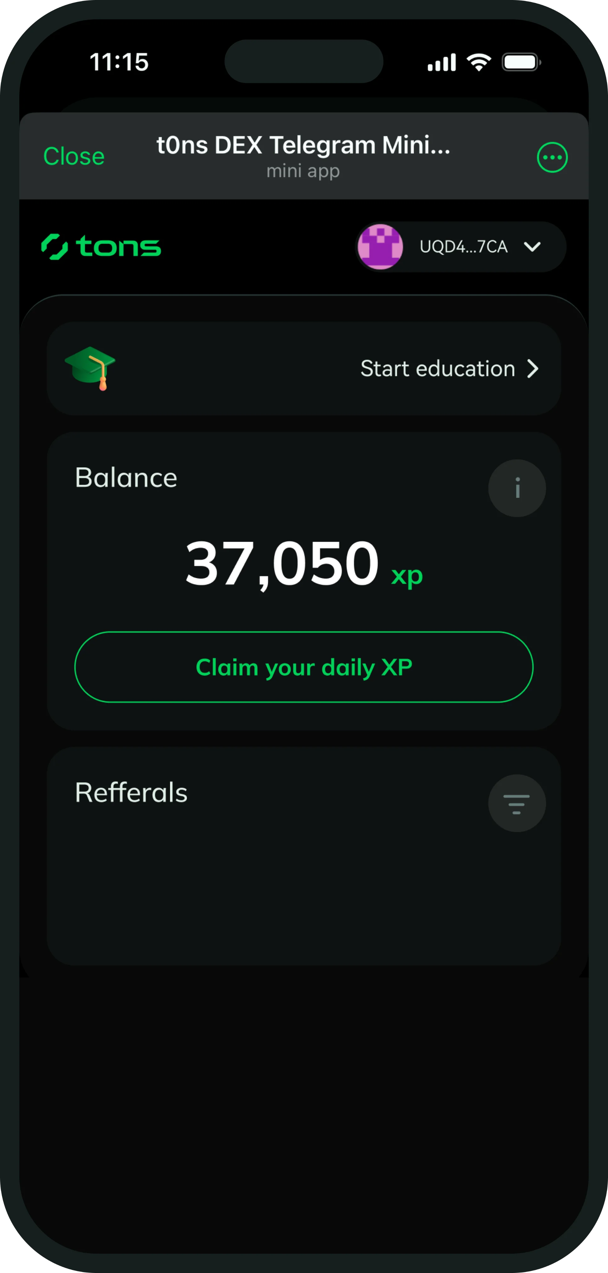 t0ns DEX Application